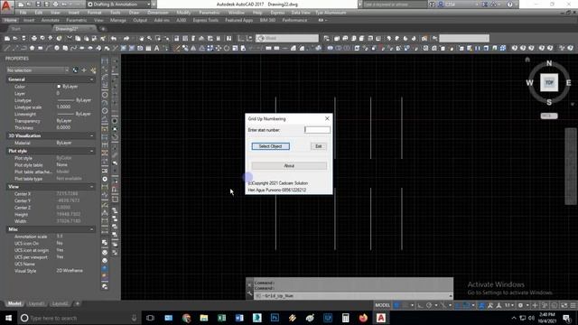Autolisp for create Grid Up Numbering automatically. смотреть онлайн