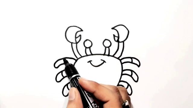 How to Draw a Crab | Drawing and coloring a crab смотреть онлайн