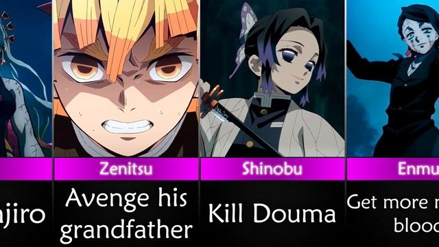 Demon Slayer Character And Their Goals || VibeComparison