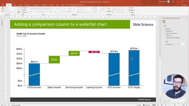 Add A Comparison Column To Waterfall Charts in Think-Cell смотреть онлайн