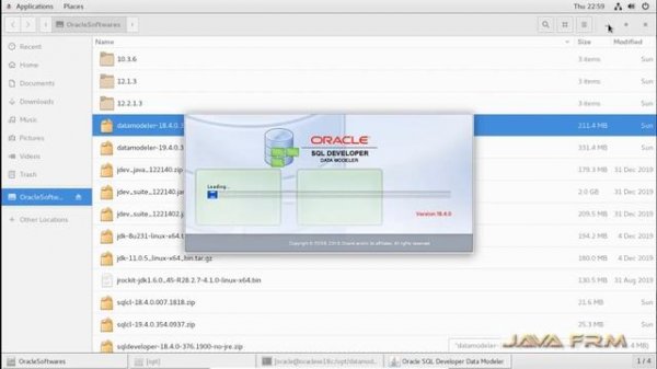 Oracle SQL Developer Data Modeler 18.4 Installation on Oracle Linux 7 using Oracle JDK 8