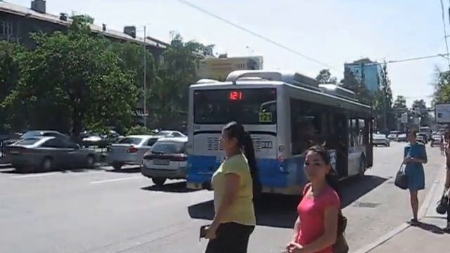 Автобусы по улице Абая, г.Алматы смотреть онлайн