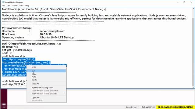 Install ServerSide JavaScript Environment Node.js on Linux смотреть онлайн