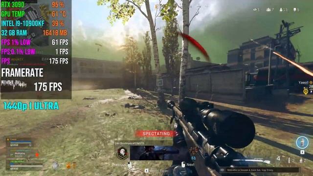 RTX 3090 | Call of Duty: Warzone | INTEL i9-10900KF смотреть онлайн