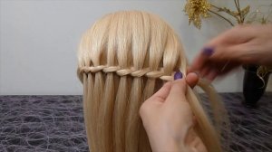 Причёска с плетением. Коса водопад. ЛЕГКО и ПРОСТО.Быстрые причёски