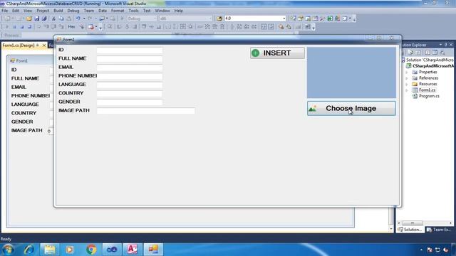 C# And Ms Access Database Tutorial #5 - How To Insert Data And Images Into Microsoft Access Databas смотреть онлайн