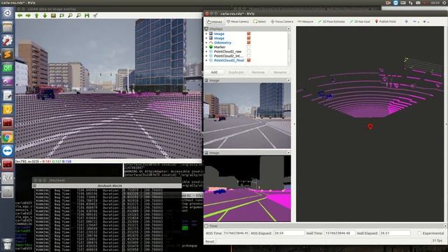 Point Cloud Segmentation Using Carla-ros-bridge with Docker (2) смотреть онлайн