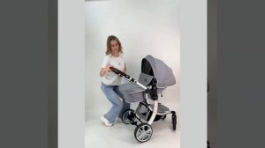 Коляска Luxmom 608 серый 2в1