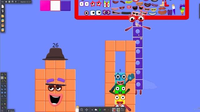 Numberblocks, Colourblocks Eating Simulation! Numberblocks Puzzle Tetris Game 26 To 40 SPACE ASMR