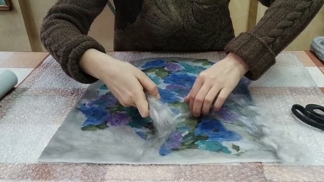 Мастер-класс по валянию из шерсти - ШАПОЧКА. Нуновойлок (нунофелтинг). смотреть онлайн