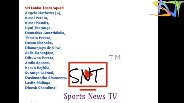 Asia Cup 2018 All Team Squad All Player List SN TV смотреть онлайн