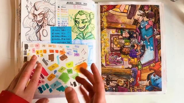 ☕️ SKETCHBOOK TOUR #1 (2020) || PLUS My Main Art Supplies! смотреть онлайн
