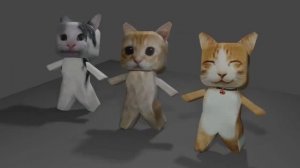 Бумажные коты танцуют под тутутуту тутуутут утутутуту