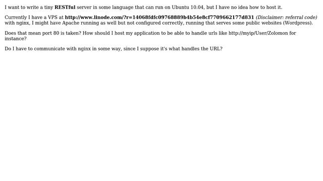 How to host a tiny RESTful application written in Java/C#/Python? смотреть онлайн