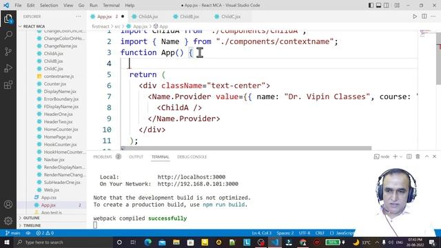 React Tutorial #49 How to pass object and function with React.createContext() | Dr Vipin Classes смотреть онлайн
