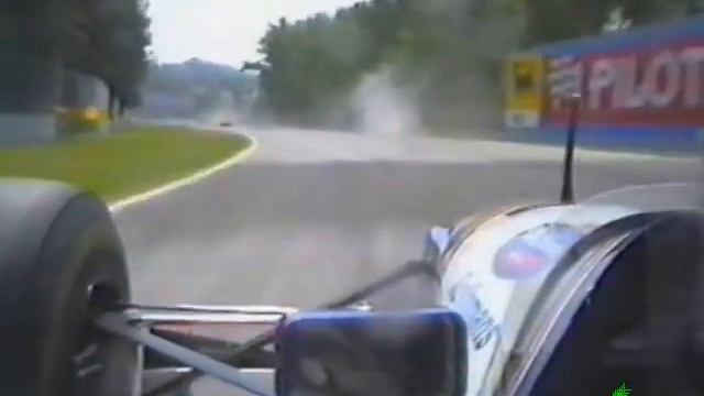 Imola 1994, 7th Lap, Damon Hill Approaching Tamburello Curve