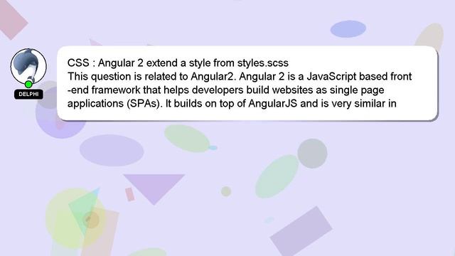 CSS : Angular 2 extend a style from styles.scss смотреть онлайн