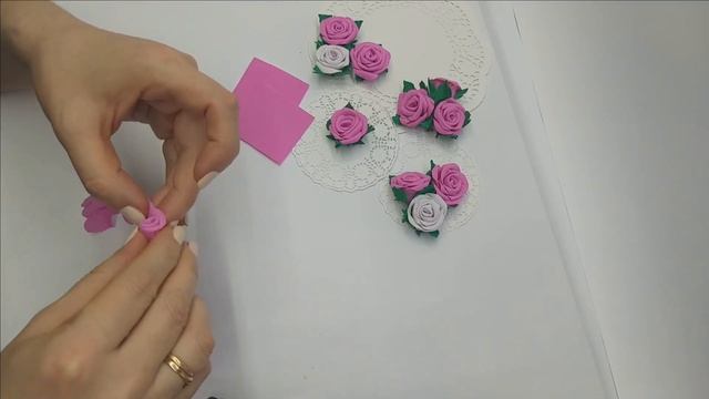 Розочки из фоамирана за 2 минуты Легко и быстро ??? Roses Flores de Eva Foamy смотреть онлайн