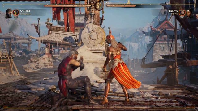 MORTAL KOMBAT 1 - SMOKE Vs. TANYA (VERY HARD) смотреть онлайн