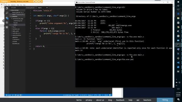 Beginning C - Part 21 Command Line Args смотреть онлайн