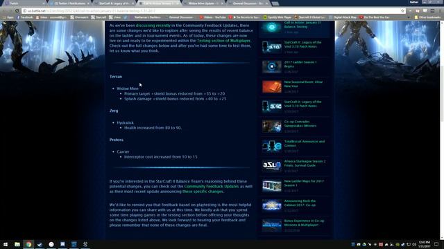 SC2 BALANCE UPDATE + TEST MAP: Jan 31st 2017 смотреть онлайн