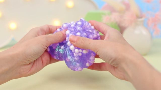 Слайм "Cute Lumb" фиолетовые блёстки + шарики, 150 гр. STORIZ смотреть онлайн