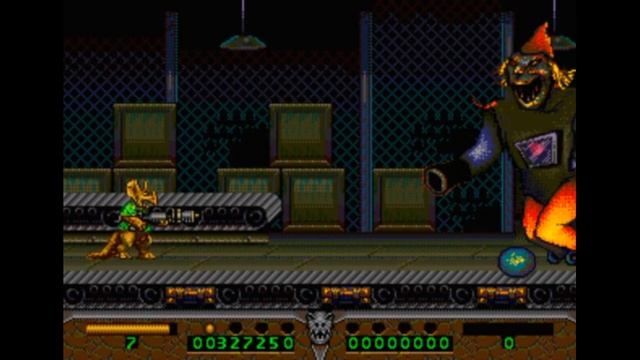 Sega Mega Drive 2 (Smd) 16-bit Dinosaurs for Hire Level 12 Toy Factory Mid-Boss