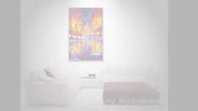 Красивая ночь на озере - картина маслом. Рыбаков. Купить картину. смотреть онлайн