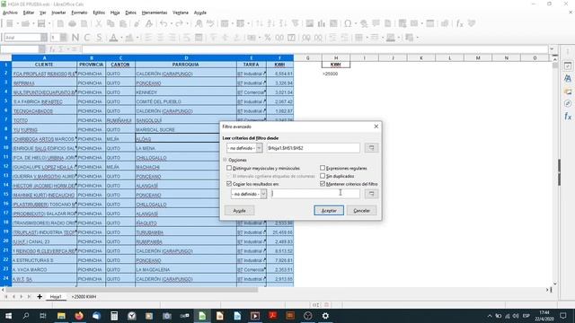FILTRO AVANZADO LIBRE OFFICE CALC смотреть онлайн