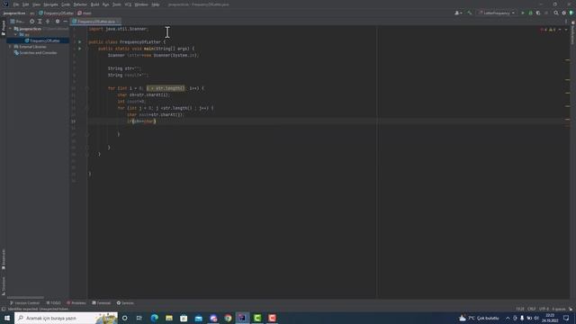 Finding frequency of every letters in a word in JAVA смотреть онлайн