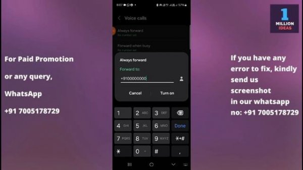 Enable call forwarding setting in samsung S 26 fe 5g