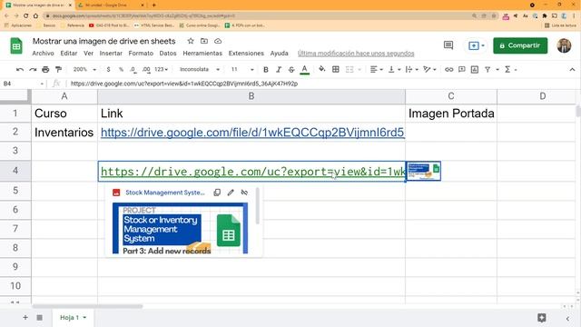 Cómo mostrar una imagen de Google DRIVE en Google SHEETS смотреть онлайн