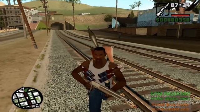 обзор на мод оружие на спине в Grand Theft Auto San Andreas. смотреть онлайн