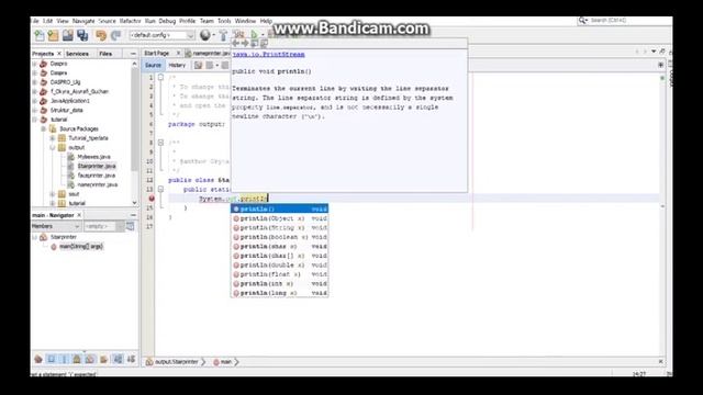 Program java sederhana menggunakan output system.out.println(sout) смотреть онлайн