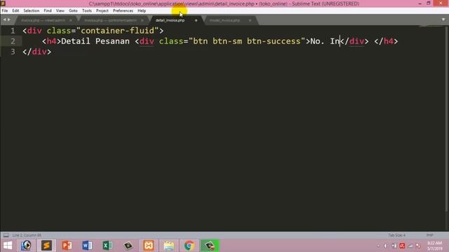 Tutorial Codeigniter #29 Membuat Toko Online dengan Codeigniter - Detail Invoice Penjualan смотреть онлайн