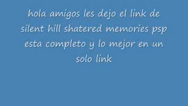 descarga de silent hill shatered memories psp 1 link смотреть онлайн