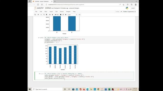 Supermarket Sales Data Analysis Using Python Jupyter смотреть онлайн