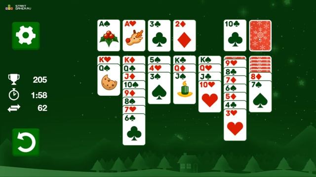 Игра "Пасьянс Рождественский" (Solitaire Classic Christmas) - прохождение смотреть онлайн