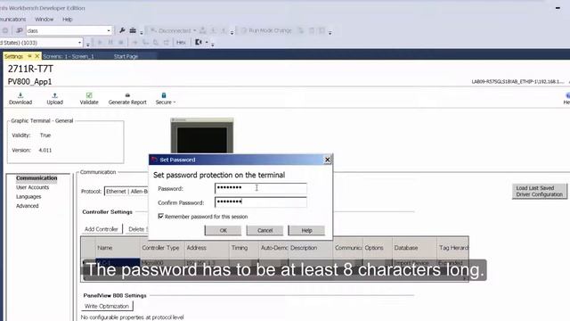 PanelView 800 Graphic Terminal - Securing HMI From Remote Access (R10) смотреть онлайн
