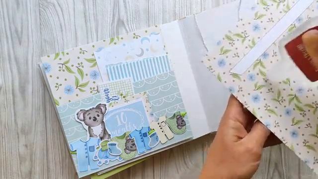 Koala Baby Boy Album. Cover tutorial/ Детский альбом для мальчика мастер-класс смотреть онлайн