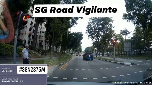12apr2021hougang ave 4 #SGB2375M toyota wish fail to conform to red light signal смотреть онлайн