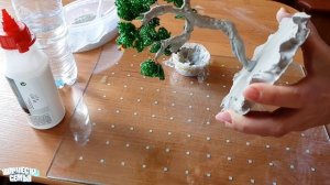 Дерево из бисера. Как сделать ствол из ГИПСА. МК  Бонсай из бисера✔️