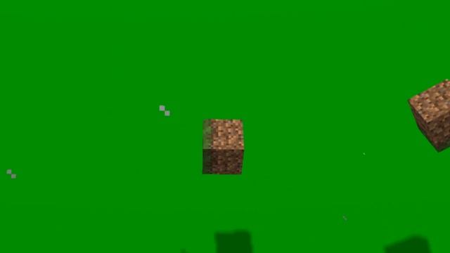 Greenscreen Minecraft Grass Explosion HD