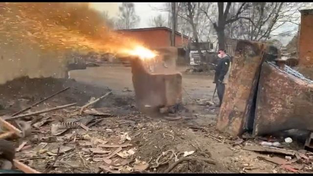 резка чугунного шабота смотреть онлайн