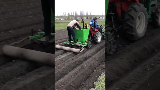 Посадка картофеля японский минитрактор смотреть онлайн