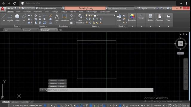 AUTOCAD #4 RECTANGLE POLYGON COMMAND | AutoCad tutorial beginners смотреть онлайн