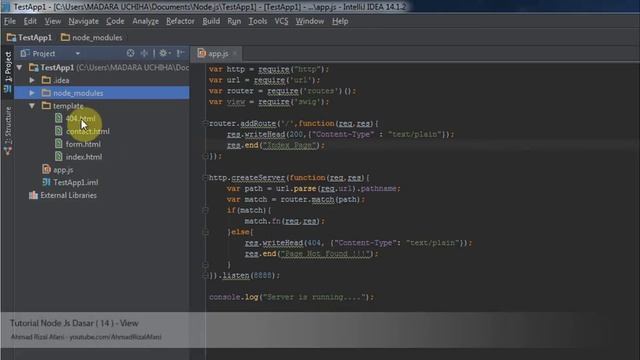 Tutorial Node Js Dasar ( 14 ) - View смотреть онлайн
