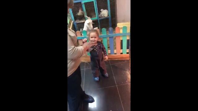 🐰Лиза с бабулей кормят зверушек в трогательном зоопарке смотреть онлайн