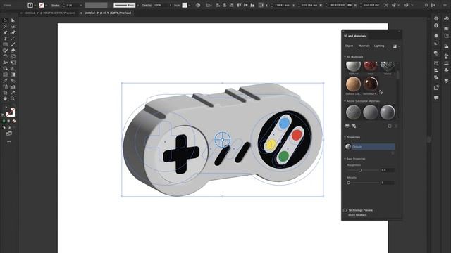 3D and materials Controller - Adobe Illustrator смотреть онлайн