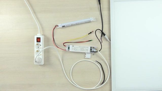 Подключение БАП40 к светодиодной панели IEK смотреть онлайн